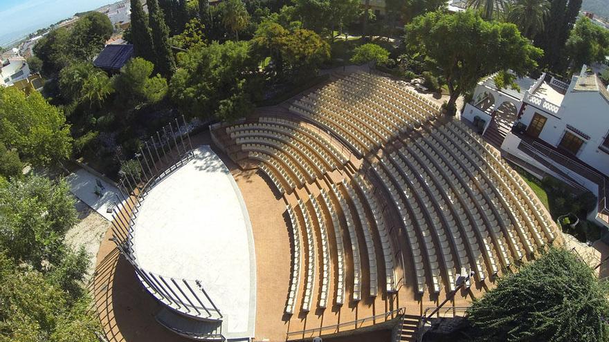 Una vista aérea del auditorio.