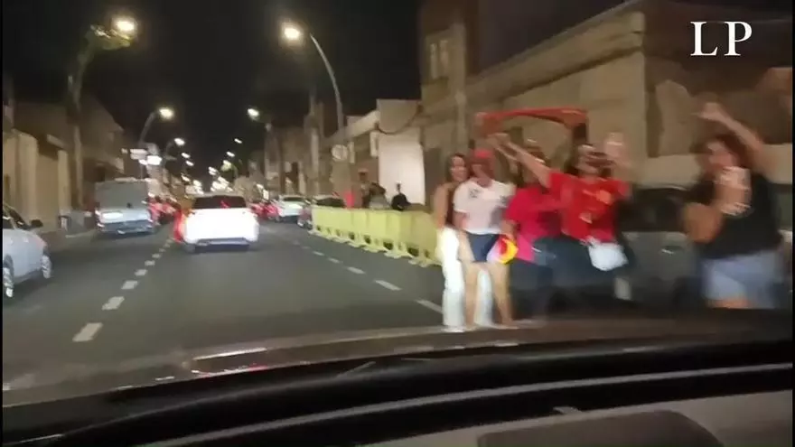 Celebraciones en Gran Canaria por el Mundial para España