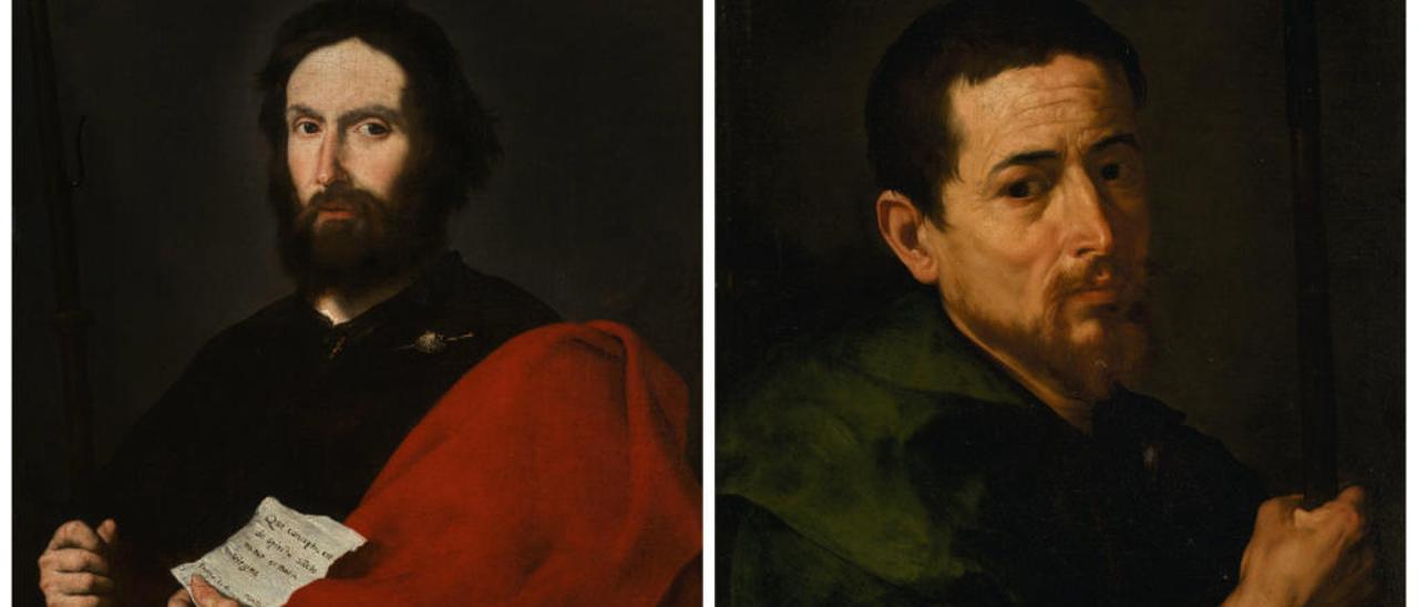 Los óleos &quot;Santiago el Mayor&quot; (izquierda) y &quot;San Judas Tadeo&quot; (derecha) que se subastan en Sotheby&#039;s