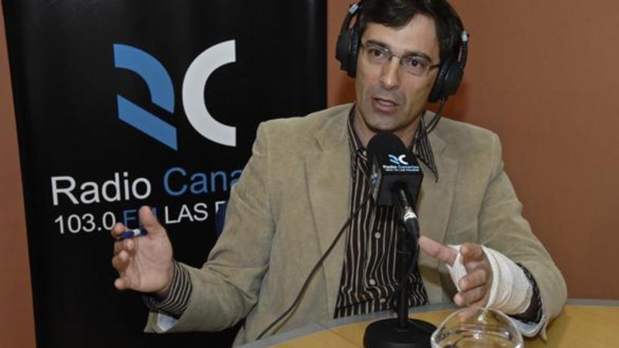 Pedro San Ginés, durante la entrevista en Radio Canarias, ayer. i ANDRÉS CRUZ