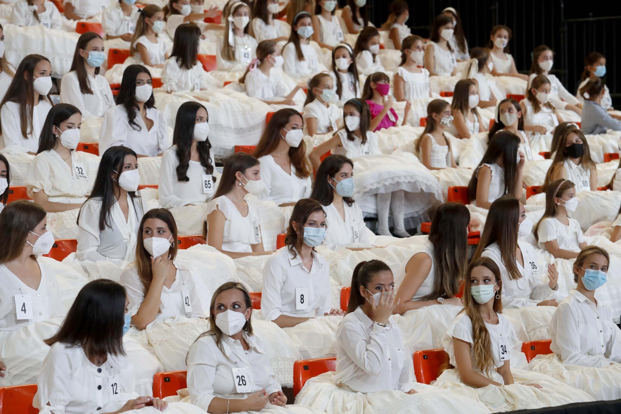 Ensayo de la elección de candidatas a falleras mayores y cortes 2022 en la Fonteta