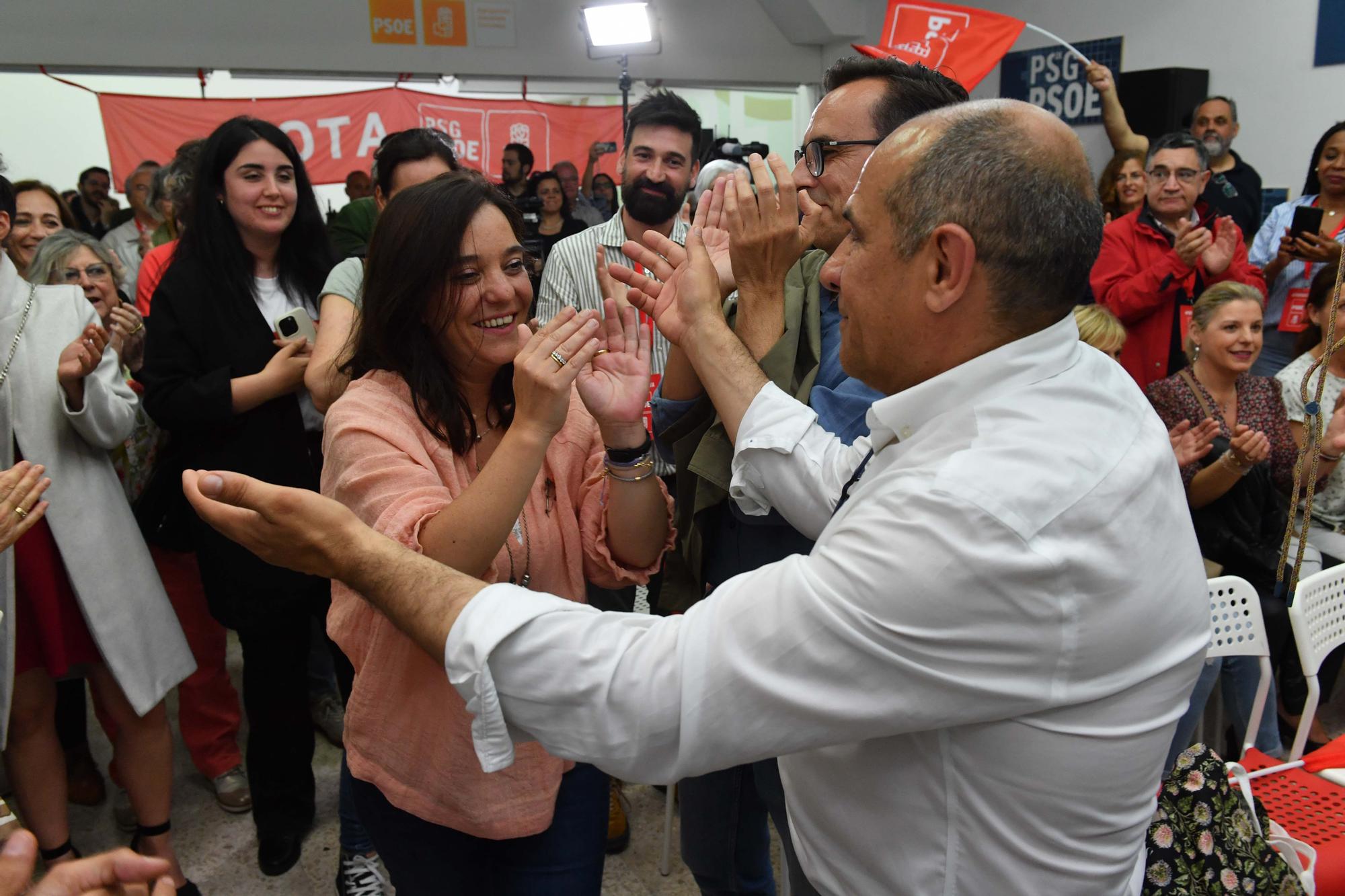 Celebración del PSOE de A Coruña tras las elecciones