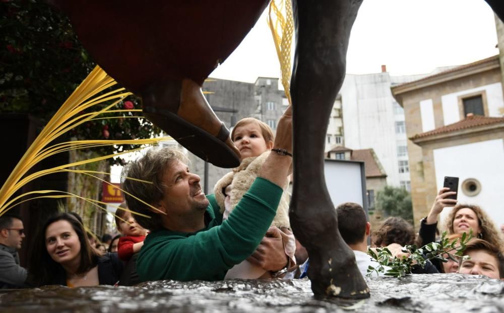 Multitudinaria procesión de "La Burrita" en Pontevedra. // G. Santos