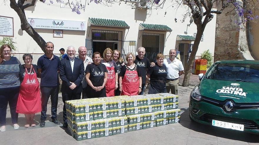 La entrega de los 300 kilos de café.