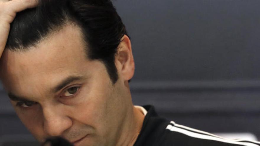 Santiago Solari, en la rueda de prensa previa al Real Betis-Real Madrid.