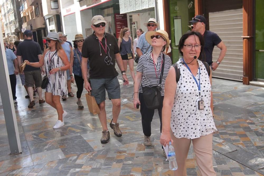 Turistas en Cartagena en el Puente de agosto