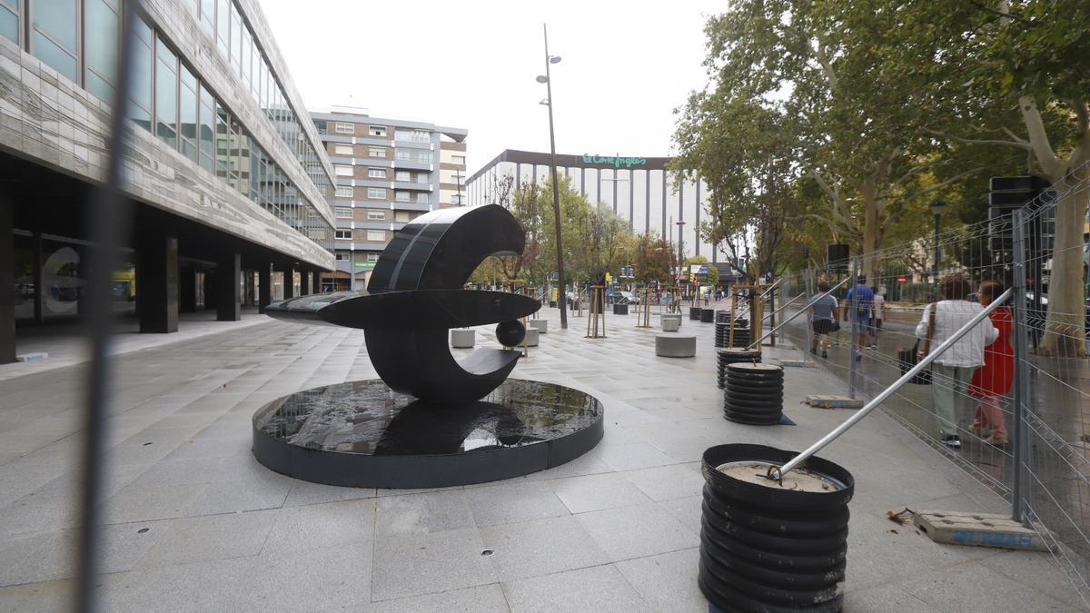 Así ha quedado la nueva plaza junto a la sede de Ibercaja