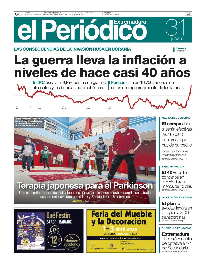 Consulta la portada correspondiente al día 31 de marzo del 2022