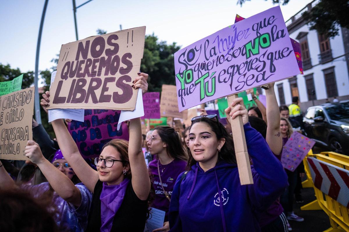 FOTOS: Manifestación del 8M en Santa Cruz