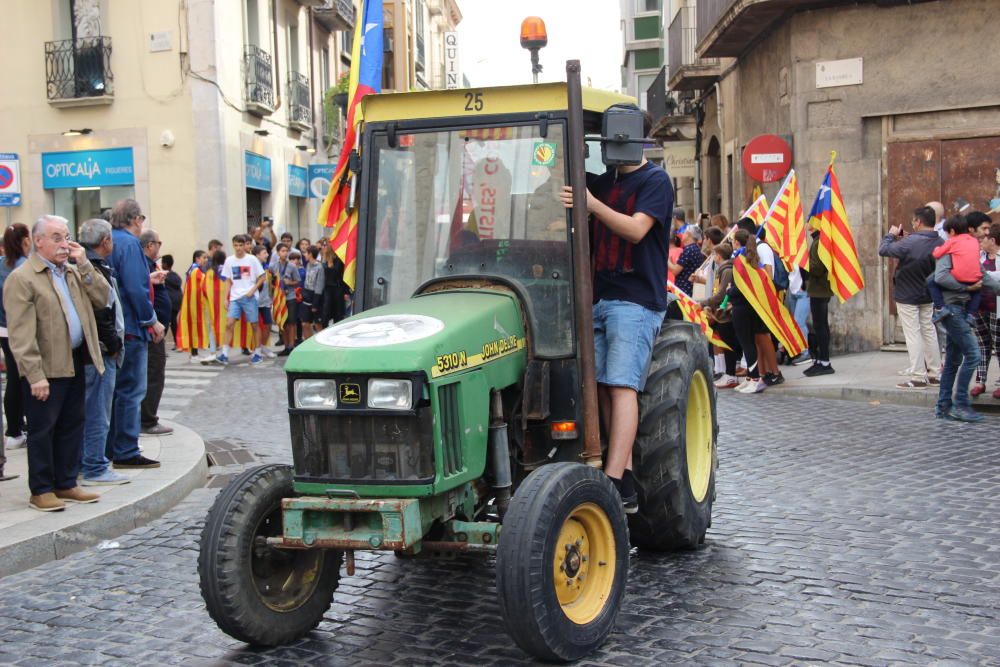 Concentració a la Rambla de Figueres per la vaga