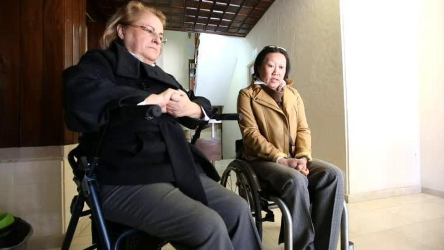 Dos mujeres que sufren lesiones tras el desplome del ascensor en Alicante