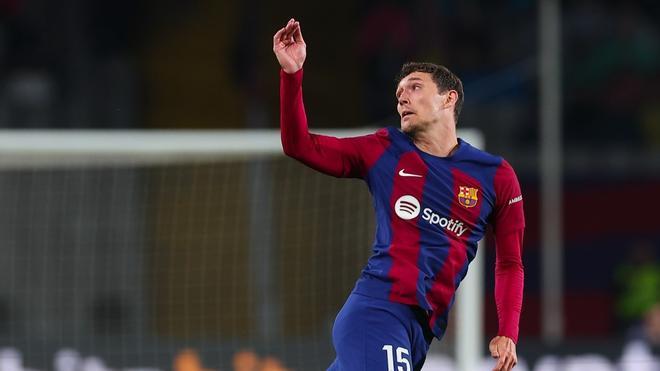 Christensen, en un lance del partido entre el FC Barcelona y el Valencia