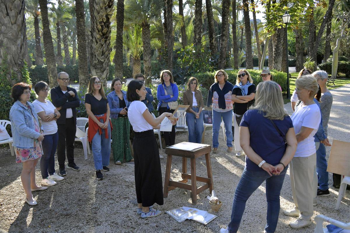 Alumnos de la Escuela de Pintura de l'Hort del Xocolater estas semanas