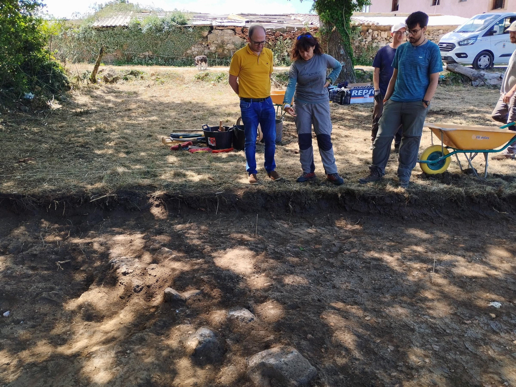 Así ha sido la primera jornada de excavación en Lucus Asturum este 2023