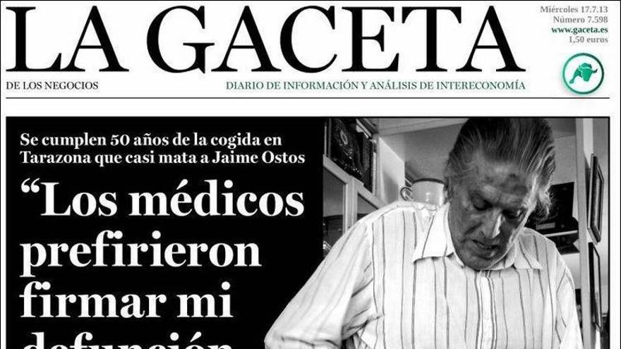 Estupefacción en las redes sociales por la portada &quot;diferente&quot; de &#039;La Gaceta&#039;