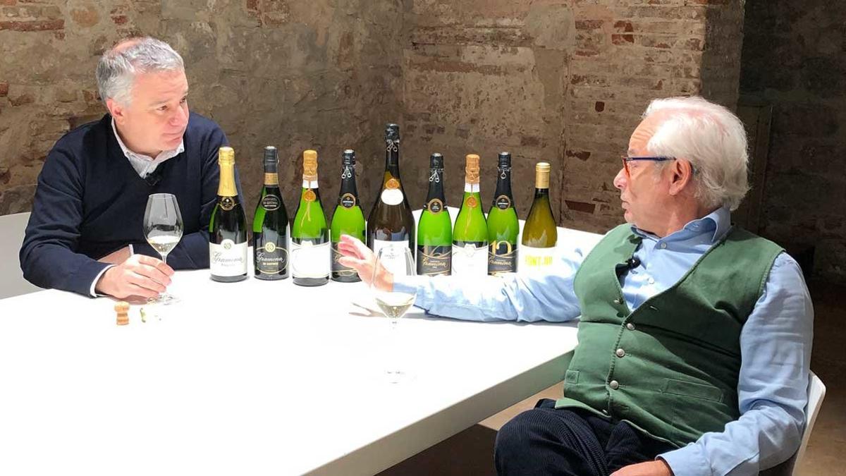 En la primera entrega la periodista Anna Riera habla con Quim Vila, propietario de la tienda de vinos Vila Viniteca de Barcelona y Xavier Gramona, copresidente de Bodegas Gramon