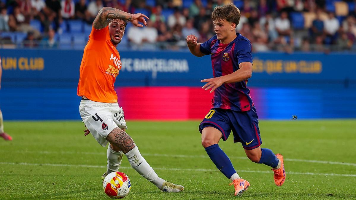 Juan Hernández, mediapunta del Barça Atlètic