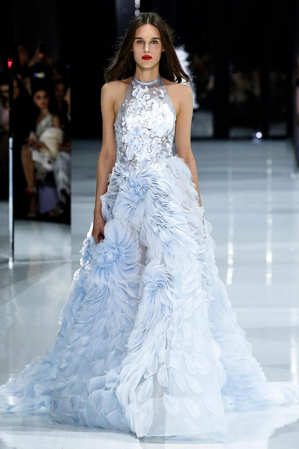Vestido de novia de Ralph & Russo para Meghan Markle: azul hielo