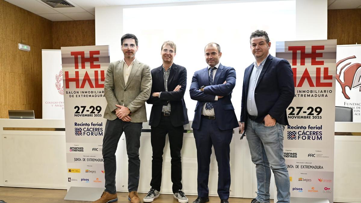Presentación de The Hall, el primer salón inmobiliario de Extremadura, este martes en Cáceres.