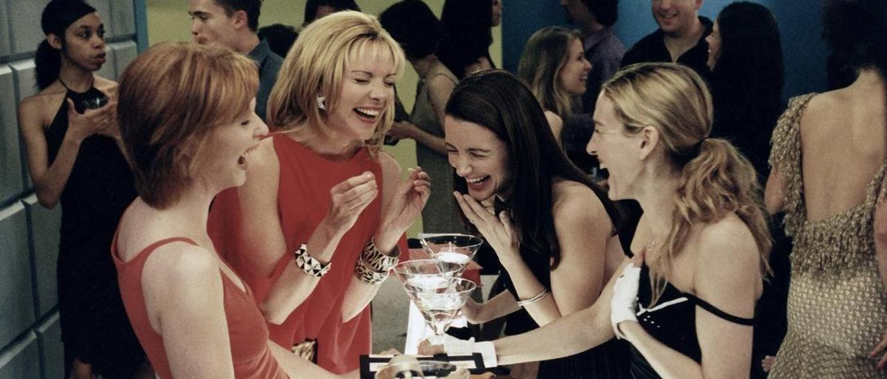 Cynthia Nixon (Miranda), Kim Cattrall (Samantha), Kristin Davis (Charlotte) y Sarah Jessica Parker (Carrie) en la serie ’Sexo en Nueva York’.
