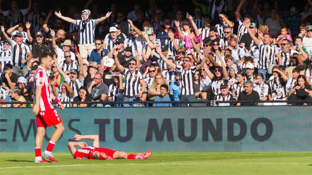 La afición del CD Castellón, en un partido en el SkyFi Castalia.