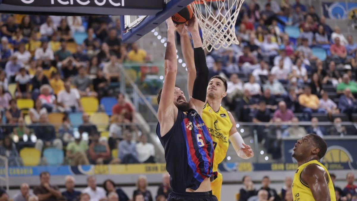 Sanli, durante el partido ante el Gran Canaria
