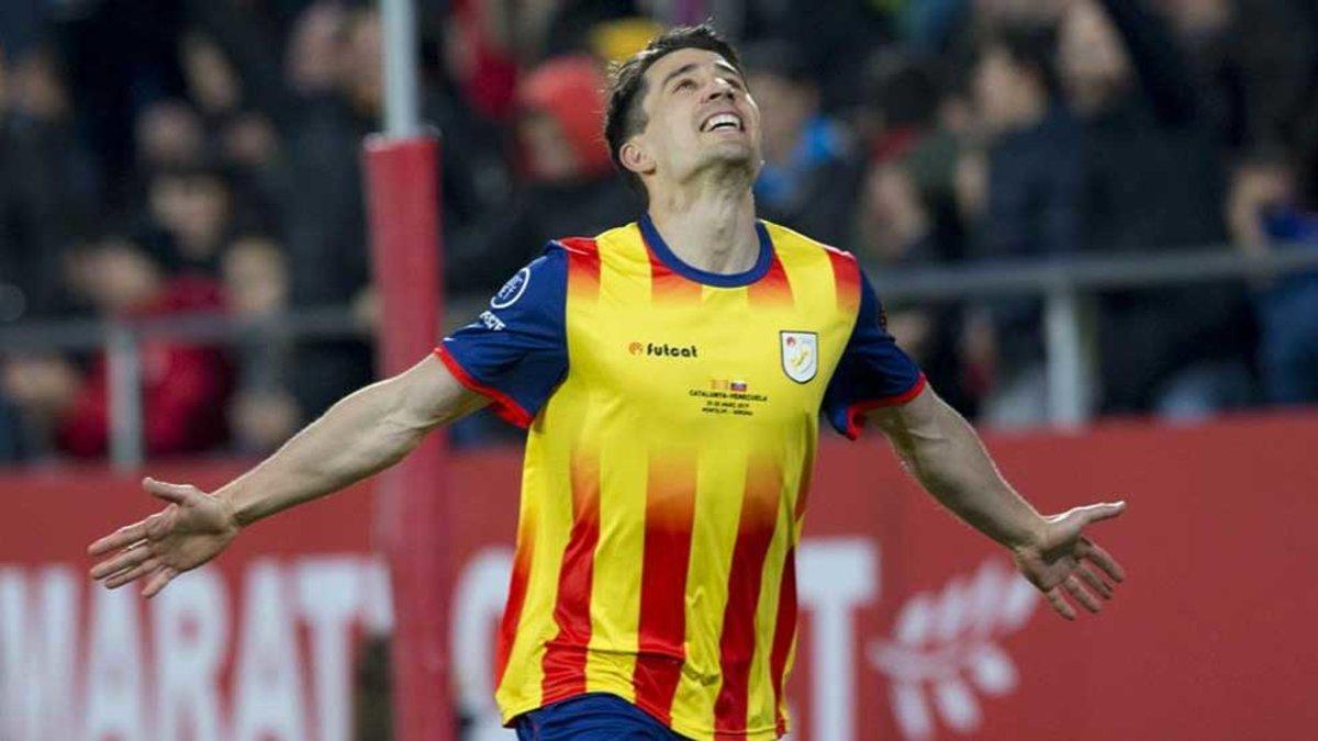 Bojan, autor de un gol en el último partido de Catalunya, contra Venezuela