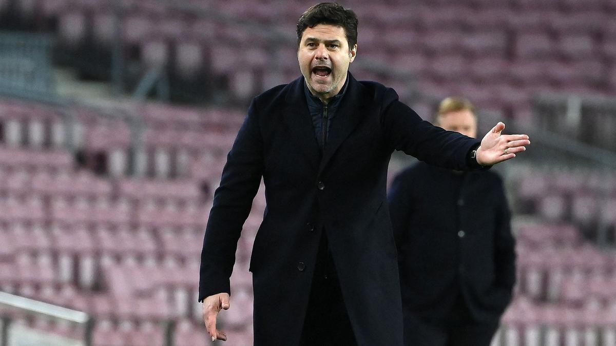 Mauricio Pochettino, en su última visita al Camp Nou con el PSG.