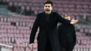 Mauricio Pochettino, en su última visita al Camp Nou con el PSG.