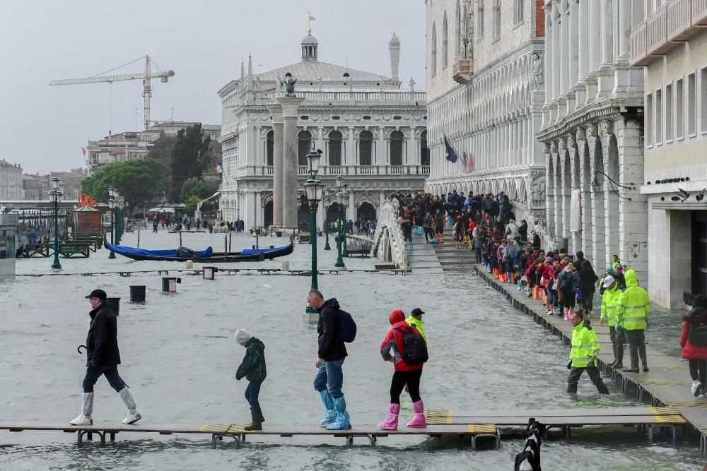 Venecia inundada por el ''acqua alta''