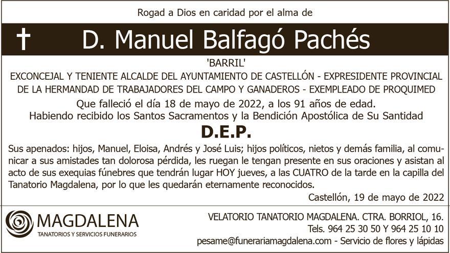 D. Manuel Balfagó Pachés