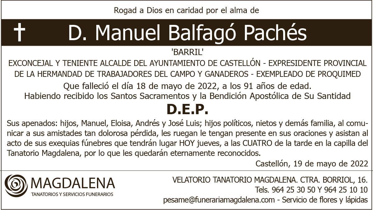 D. Manuel Balfagó Pachés