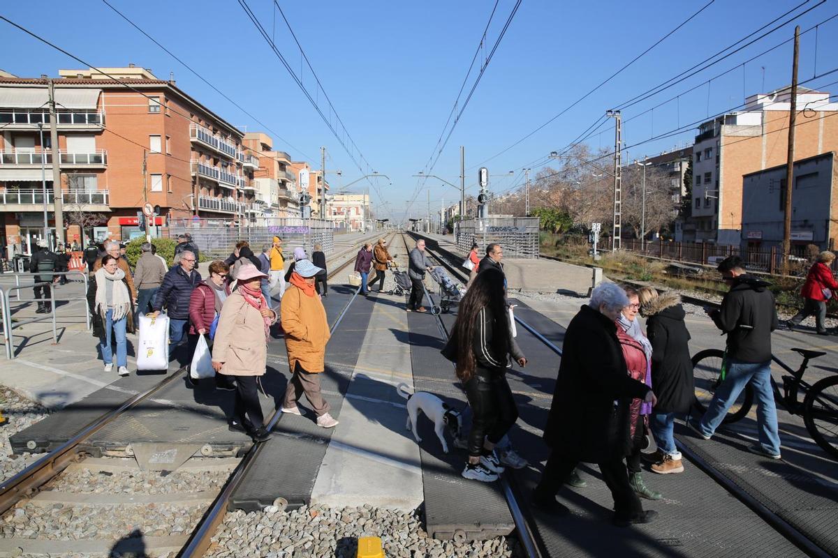 Acto de presentación del inicio de las obras para el soterramiento de las vías del tren de la R2 de Rodalies en Montcada i Reixac