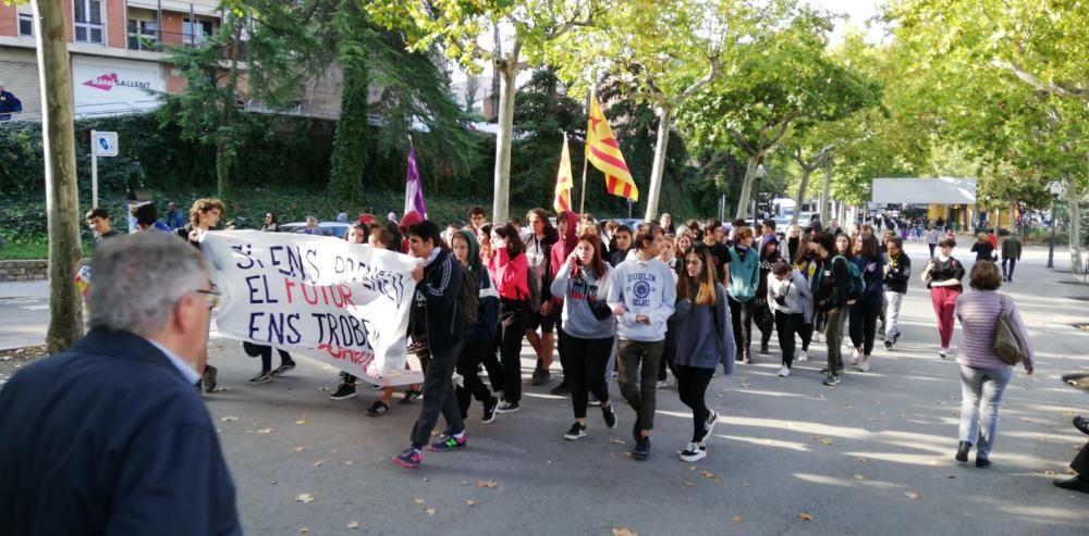 Nova manifestació d'estudiants a Manresa