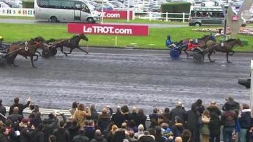 Bold Eagle bate a Timoko, mientras Trébol aparece el primero por la izquierda todavía sexto.