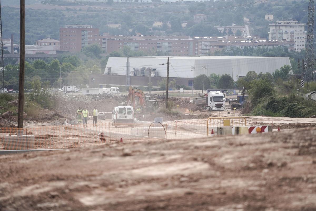 Obres al Polígon del Pont Nou de Manresa