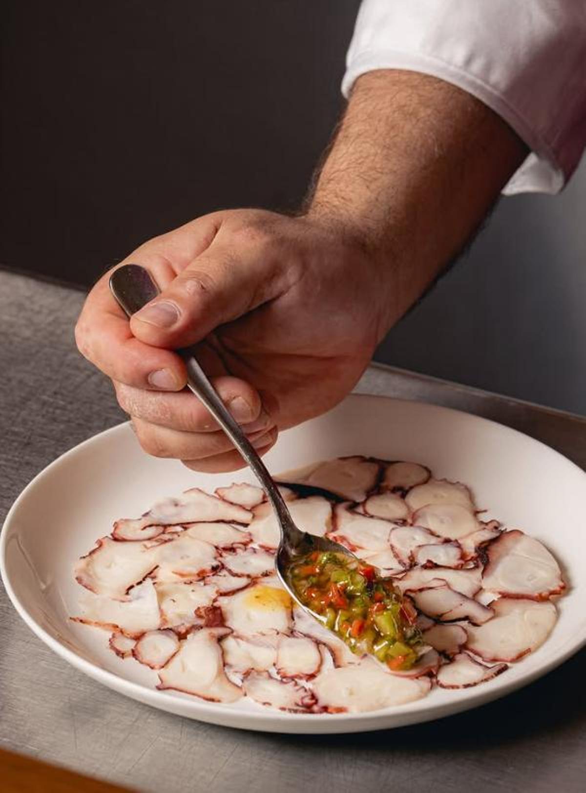 Carpaccio de pulpo de Lolo by Jose Pizarro.