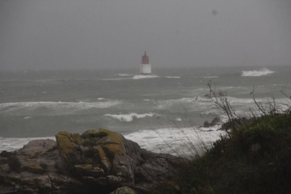 Efectos del temporal en O Morrazo