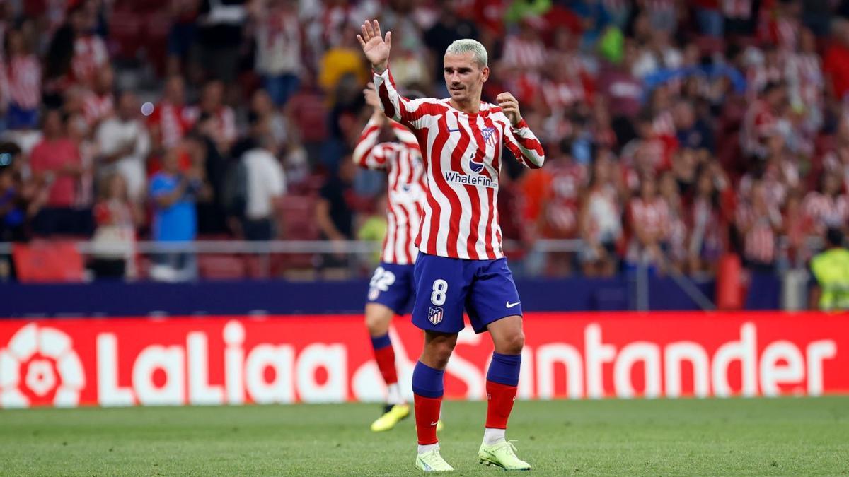 Antoine Griezmann en el partido de Liga contra el Celta de Vigo