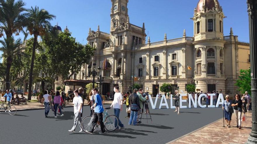FOTOS: Así será la plaza del Ayuntamiento de València peatonal