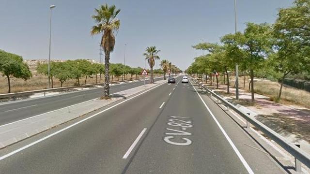 Imagen de la carretera CV-881.