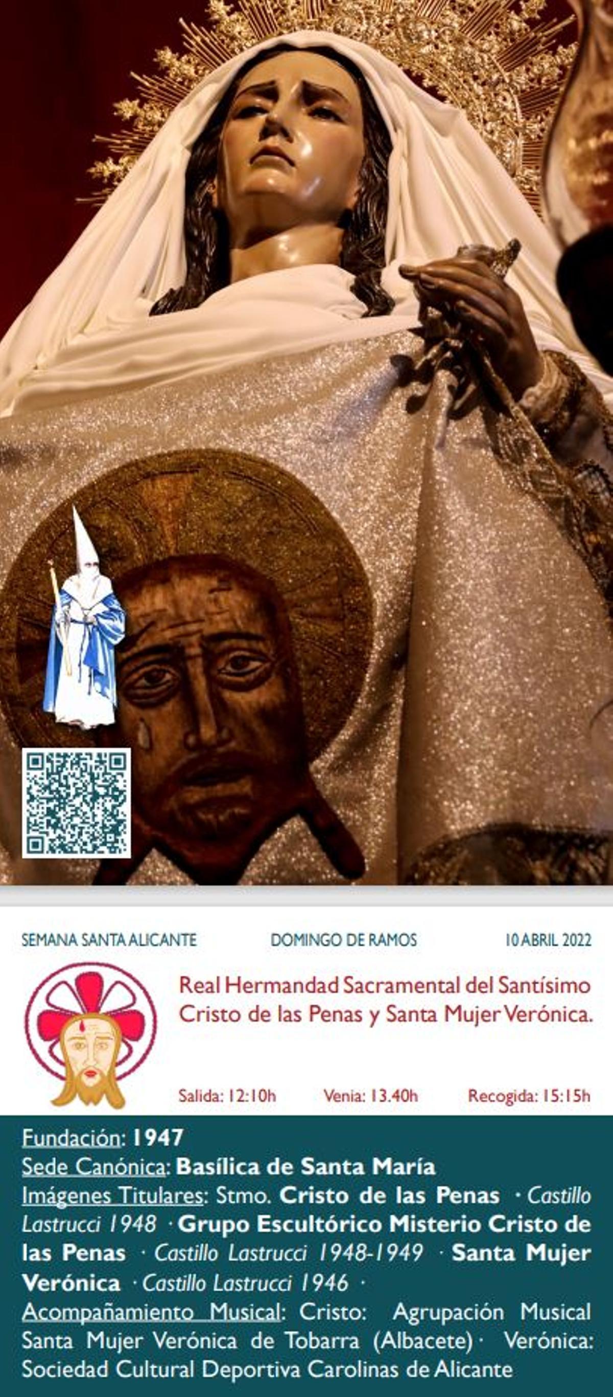 Imagen de la Verónica en la guía oficial de Semana Santa "El Capuchino"