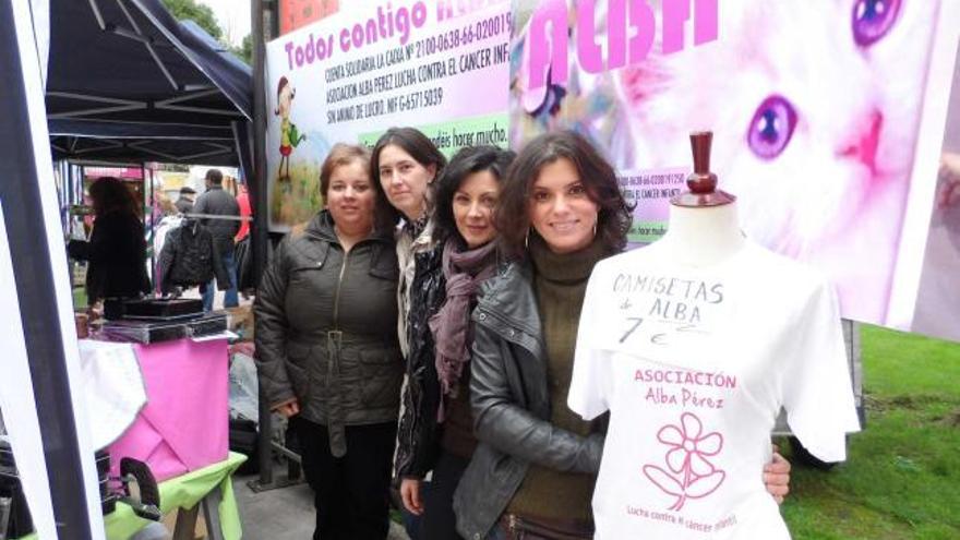 Ana Pérez, Paula Gutiérrez, Ángeles García e Irene García, en Grado.