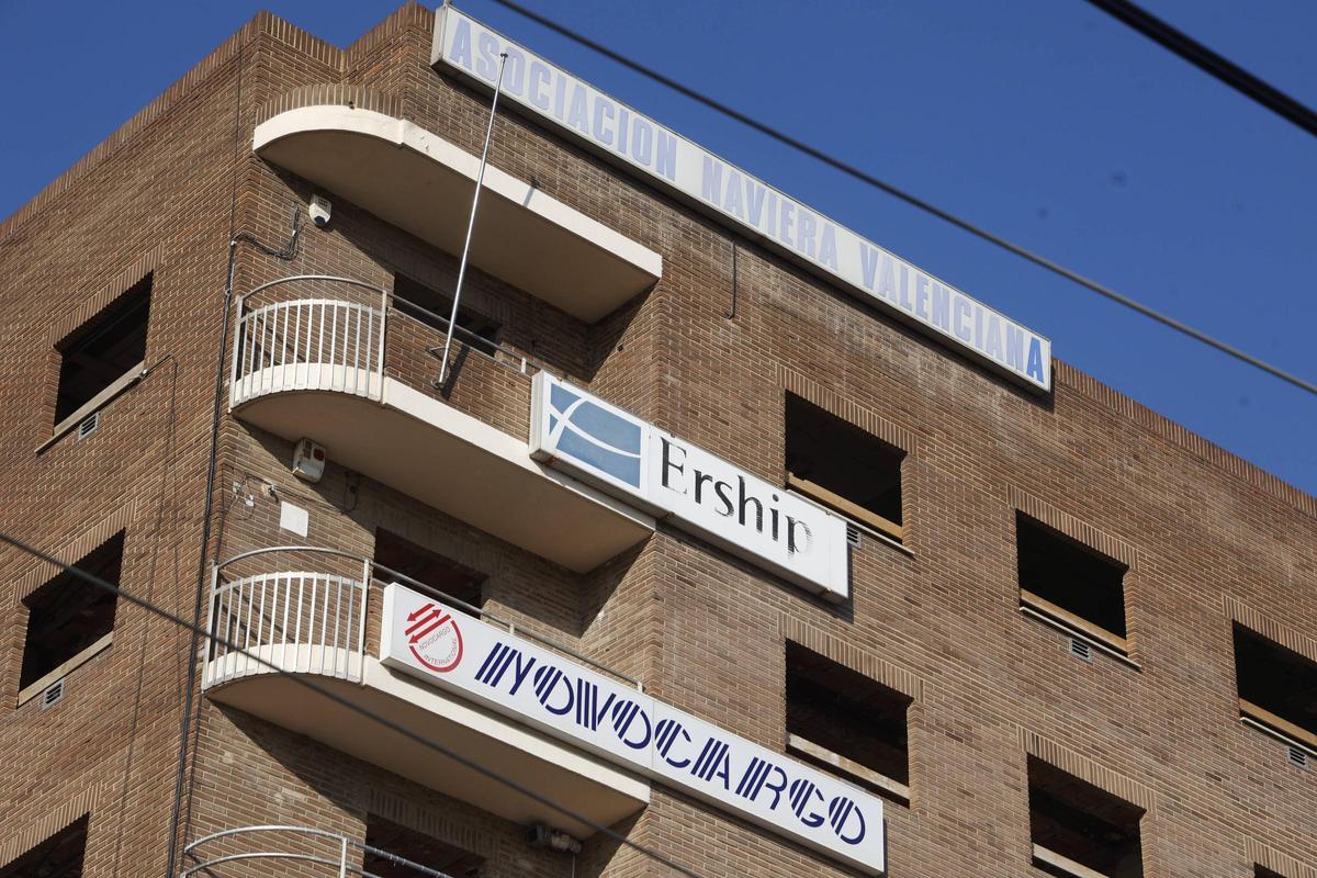 Rótulo de la Asociación Naviera Valenciana