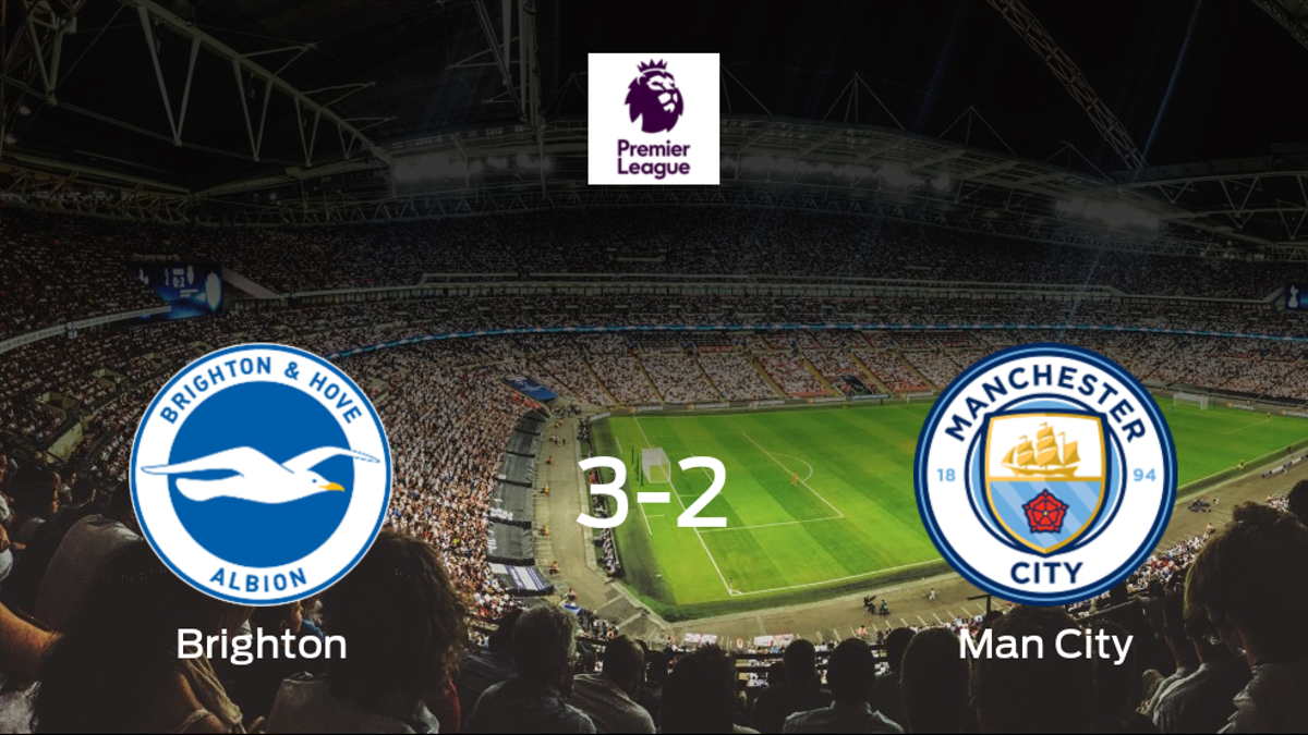 El Brighton and Hove Albion consigue la victoria en casa ante el Manchester City (3-2)