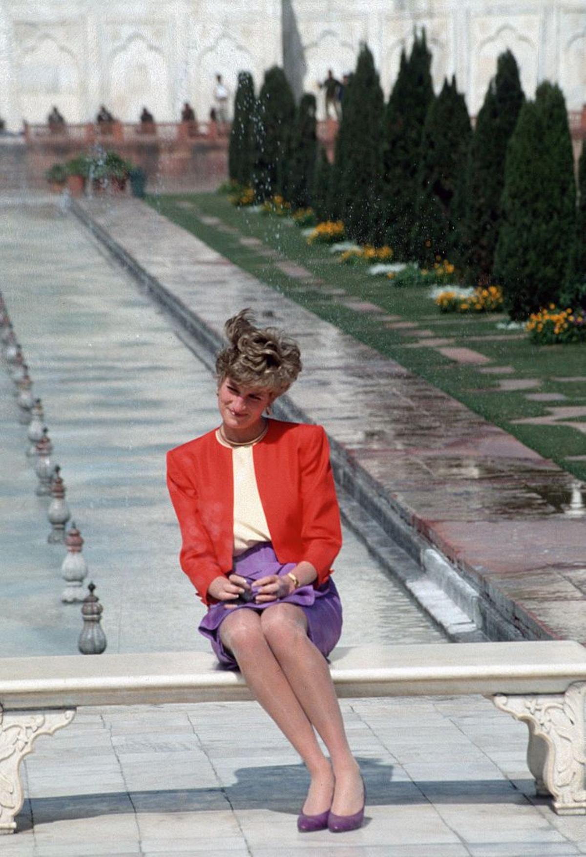 Lady Di en el Taj Mahal