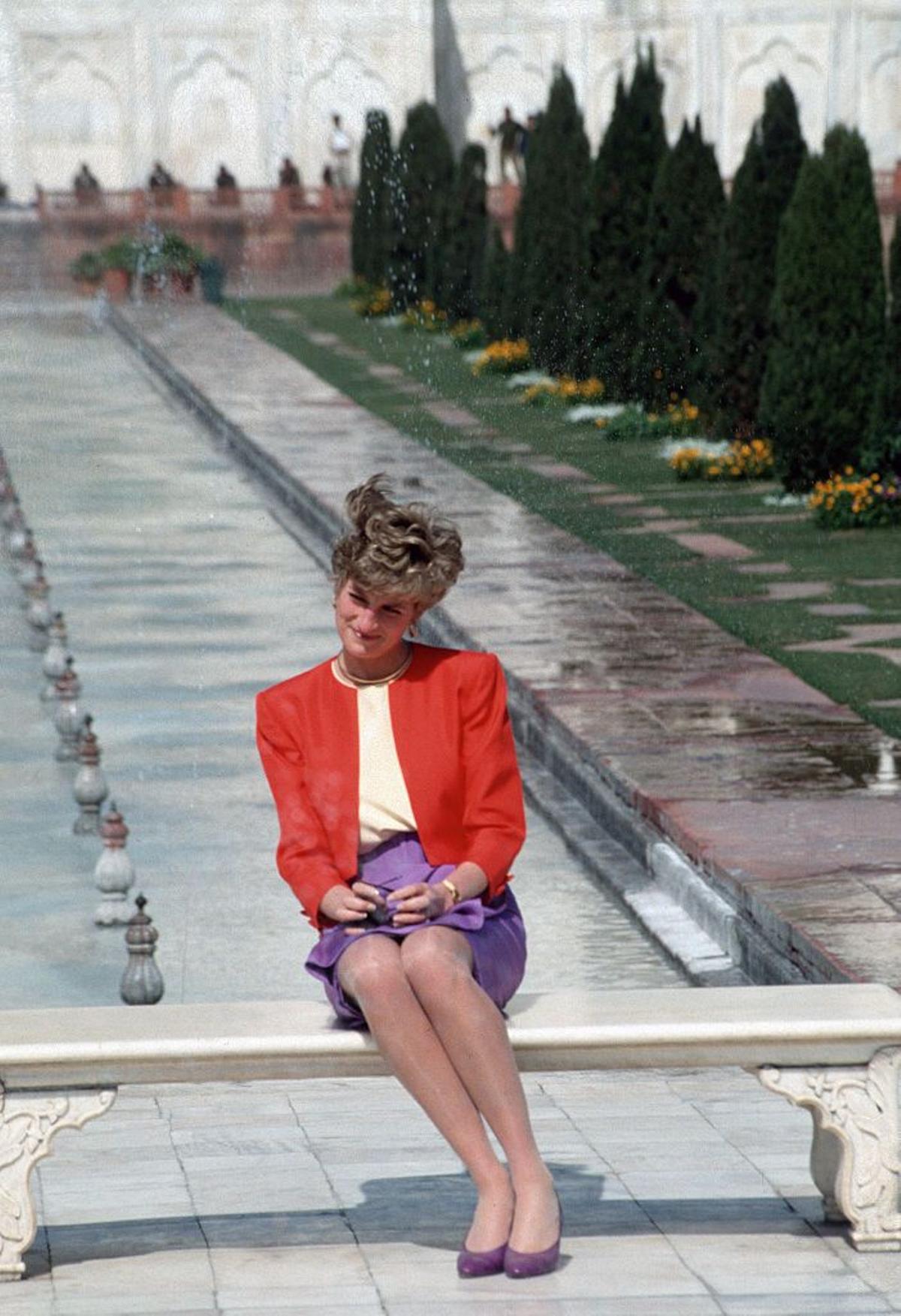 Lady Di en el Taj Mahal