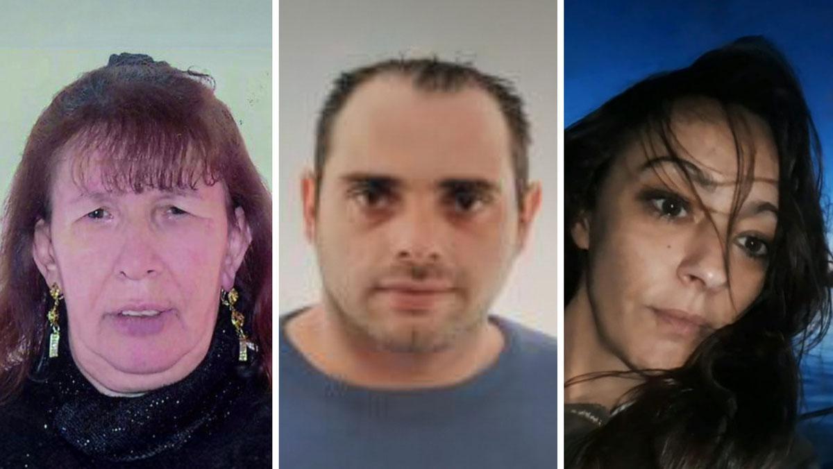 Manuela Barbosa, Carlos A. Videira y Judith Muñoz, las víctimas de los homicidios.