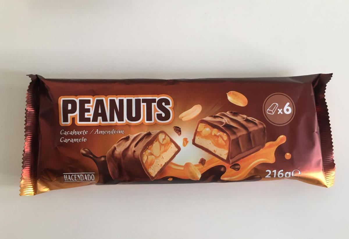 Peanuts, la chocolatina de Hacendado que imita a la Snikers.