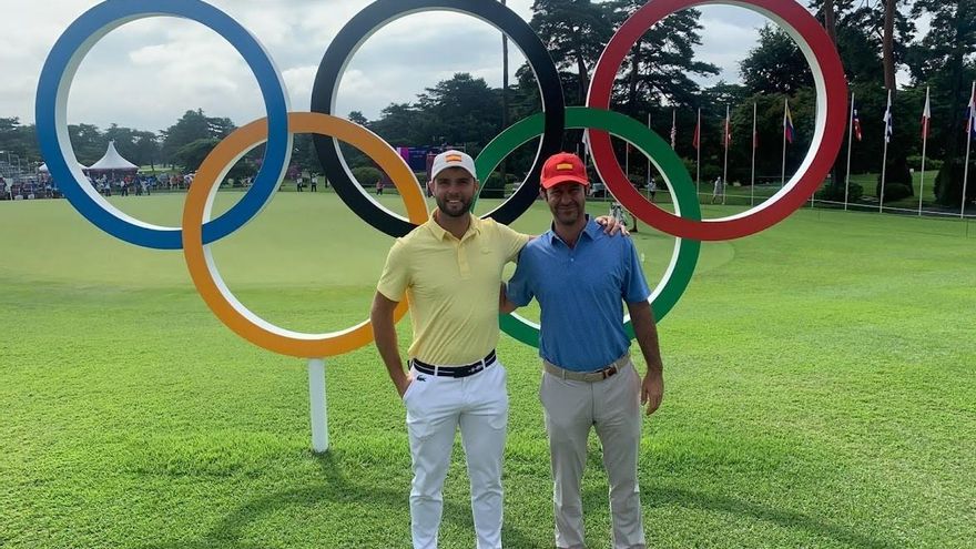 Adri Arnaus y Jorge Campillo, en el Kasumigaseki Country Club de Saitama.